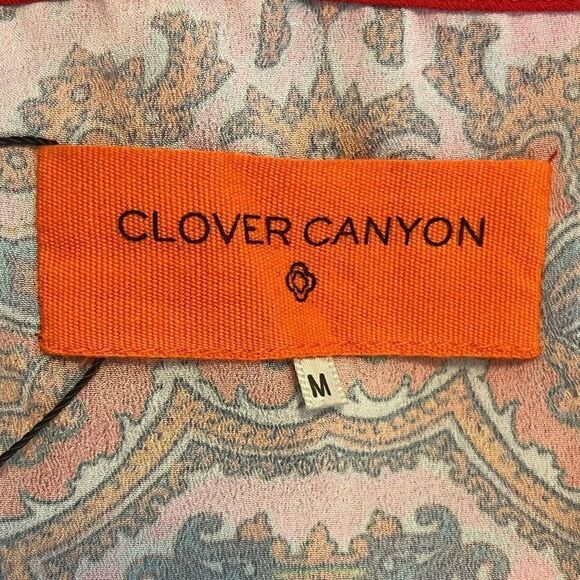 Clover Canyon Light Weight Paisley Print Tank Top Adjustable Straps Hippie, Boho - Picture 4 of 6